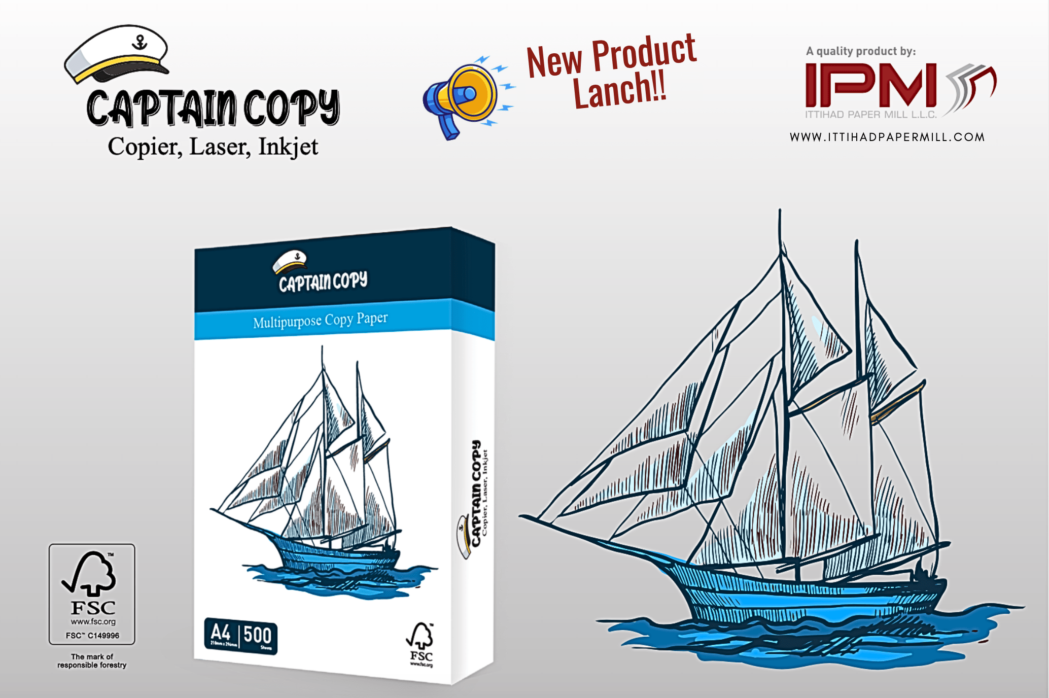 Ittihad Paper Mill Abu Dhabi, launches their new brand CAPTAIN COPY